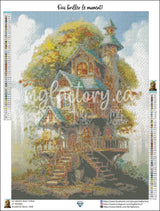 Toile Diamond Painting - La cabane dans l'arbre 45x60cm