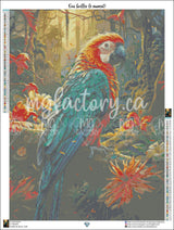 Diamond Painting Canvas - The parrot 60x80cm