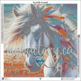 Toile Diamond Painting - Cheval des vents 70x70cm - MG Factory