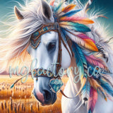 Toile Diamond Painting - Cheval des vents 70x70cm - MG Factory