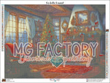 Toile Diamond Painting - La magie de Noël 80x60cm - MG Factory