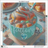 Toile Diamond Painting - Plaisir gourmand 60x60cm - MG Factory