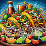 Toile Diamond Painting - Tacos party 60x60cm - MG Factory