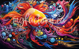 PRÉCOMMANDE Toile Diamond Painting MG-028 - Le poisson rouge 80x50cm - MG Factory