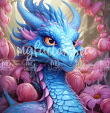 PRÉCOMMANDE Toile Diamond Painting MG-034 - le dragon bleu 60x60cm - MG Factory