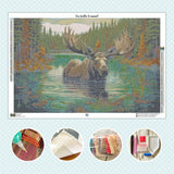 Toile Diamond Painting - Bain miroitant 90x60cm - MG Factory