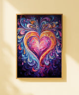 Toile Diamond Painting - Coeur en fusion 50x70cm - MG Factory