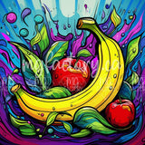 Toile Diamond Painting - Fruits en folie 50x50cm - MG Factory