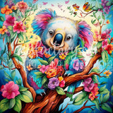 Toile Diamond Painting - Koala en quiétude 70x70cm - MG Factory