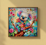 Toile Diamond Painting - Koala en quiétude 70x70cm - MG Factory