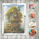 Toile Diamond Painting - La cabane dans l'arbre 45x60cm - MG Factory