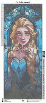 Toile Diamond Painting - La dame des glaces 40x90cm - MG Factory