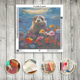 Toile Diamond Painting - La petite loutre 50x50cm - MG Factory