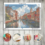 Toile Diamond Painting - Le canal de Venise 70x50cm - MG Factory