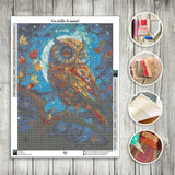 Toile Diamond Painting - Le hibou 50x65cm - MG Factory