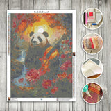 Toile Diamond Painting - Le panda musicien 60x80cm - MG Factory