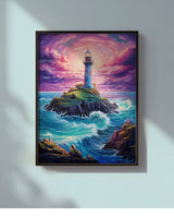 Toile Diamond Painting - Le phare solitaire 50x70cm - MG Factory