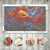 Toile Diamond Painting - Le poisson rouge 80x50cm - MG Factory