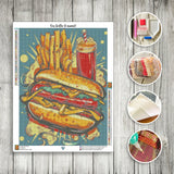 Toile Diamond Painting - Le pop hot-dog 50x65cm - MG Factory