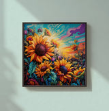 Toile Diamond Painting - Tournesols vibrants 60x60cm - MG Factory